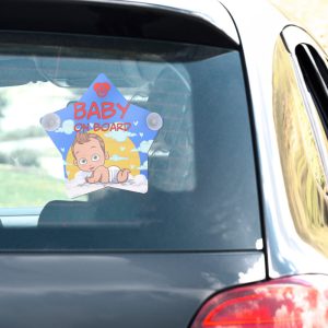 "Carteles 'Bebé a Bordo' de madera DM3 sublimables – Personalización y seguridad"