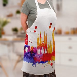 "Delantal raso brillo sublimable – Personalización elegante para cocina o eventos"