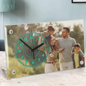 "Fotopaneles Reloj de cristal esmerilado sublimables – Personalización elegante y funcional"