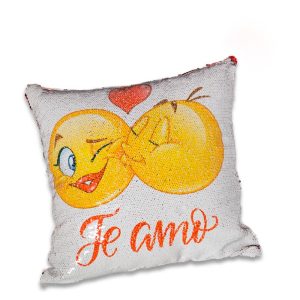 "Fundas cuadradas para cojines con lentejuela reversible sublimable – Decoración personalizada y brillante"