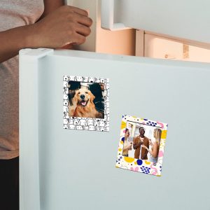 "Imán portafotos tipo Polaroid de madera sublimable – Personalización creativa y original"