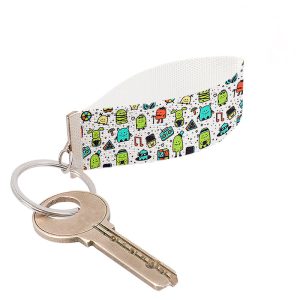 "Llavero con Trabilla de Tela Sublimable Personalizado - Pack de 5 uds"