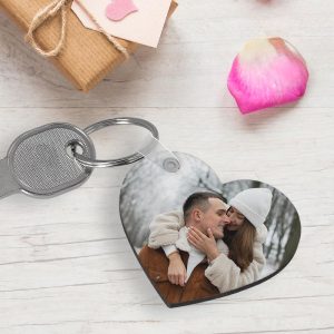"Llaveros madera DM3 sublimable doble cara - Corazón – Personalización romántica y duradera"