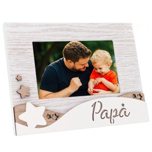 "Portafotos con Texto Papá Serie Carlo – Personalizable y Elegante"