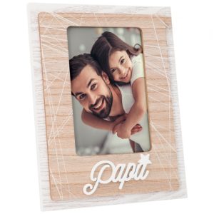 "Portafotos con texto Mamá o Papá – Personalización emotiva y única"