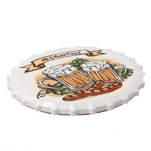 "Posavasos de cerámica sublimable en forma de chapa – Personalización única y resistente"