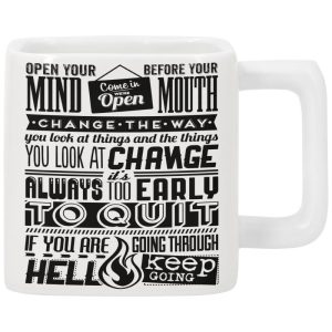"Taza cuadrada para sublimación – Diseño moderno y personalizable"