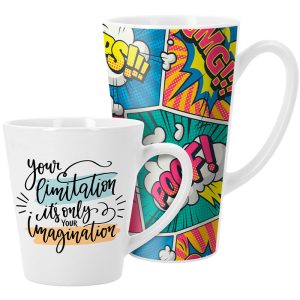 "Tazas cónicas para sublimación – Diseño moderno y personalizable"