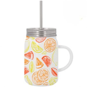 "Jarra termo para sublimación de acero inoxidable con tapa y pajita – Personalizable y térmica"