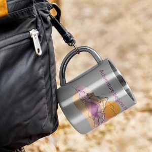 "Taza de acero inoxidable sublimable, resistente y personalizable para uso diario o exterior"