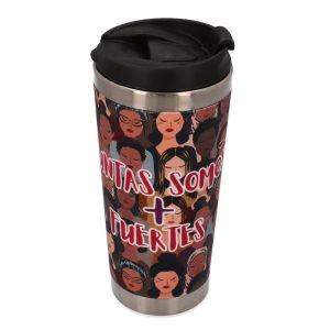 "Vaso termo de acero y plástico sublimable 450ml con tapa – Personalizable y térmico"