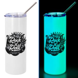 "Vasos termo sublimables – Cambian de color en la oscuridad, personalizables y térmicos"